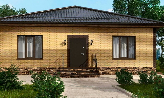 Проекты одноэтажных домов из кирпича | Строй-Рсс - Россошь от 3650 рублей